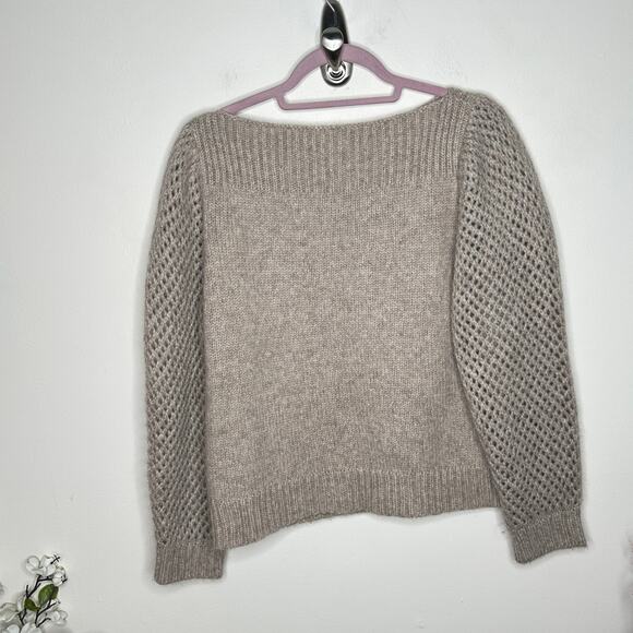 LOVESHACKFANCY Rosie Baby Alpaca Sweater Oatmeal Cream Tan {3R34} - Picture 6 of 8